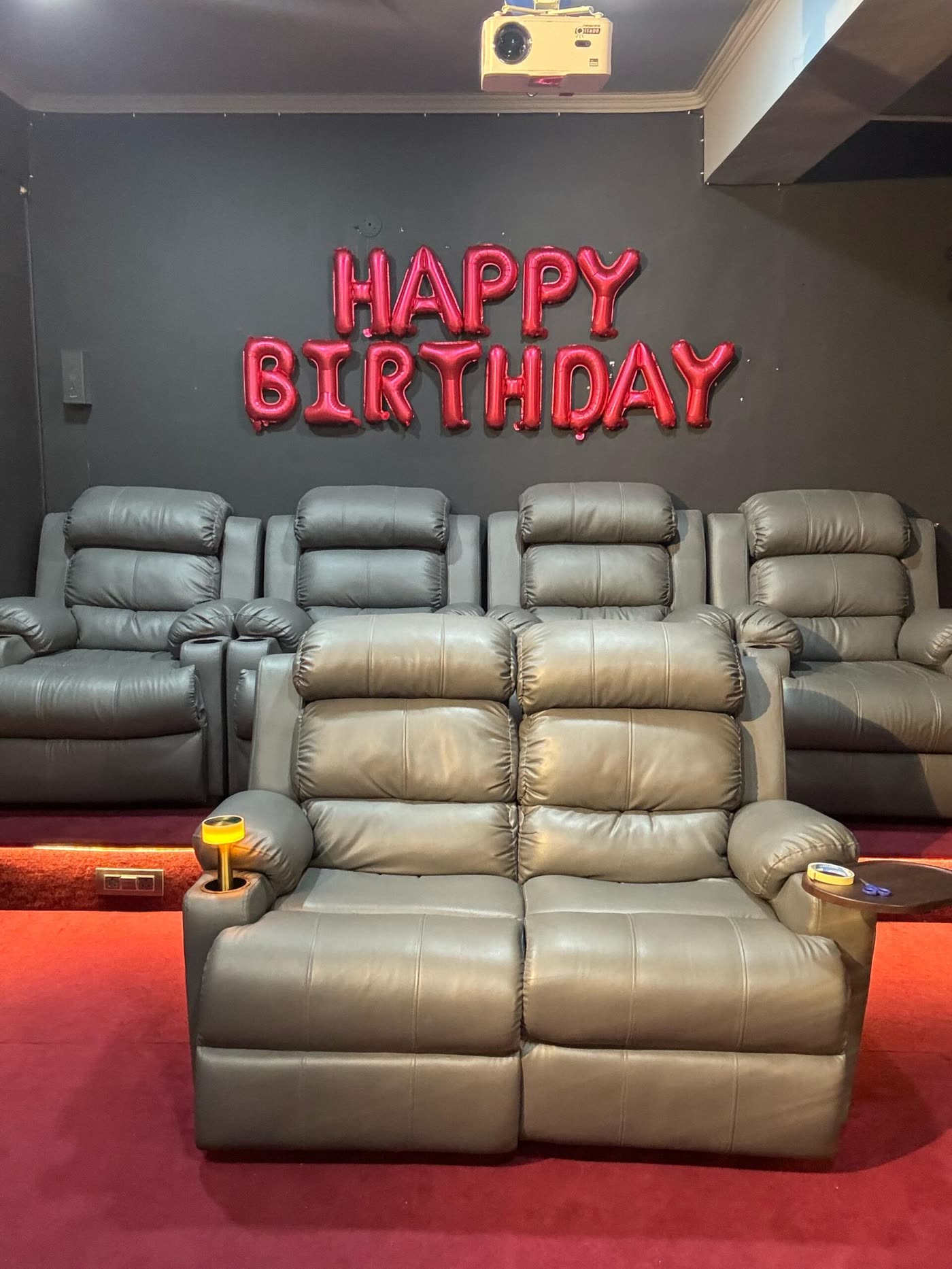 Recliners with Happy Birthday
